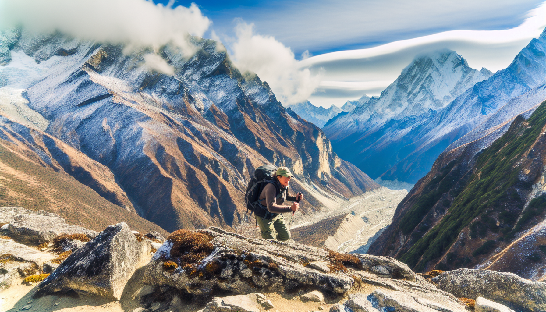 Trekking in den Himalaya-Bergen